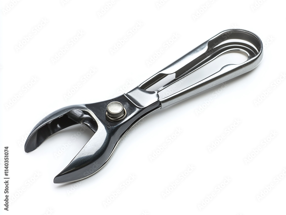 Metal can opener, isolated on white background. Metal can opener, isolated on white background.