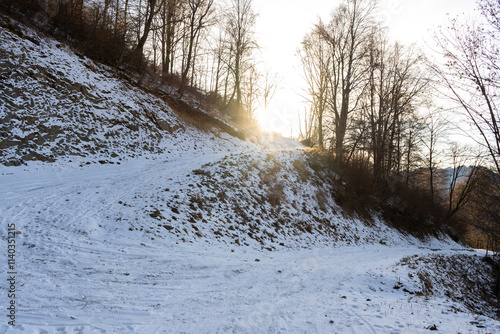sentiero innevato