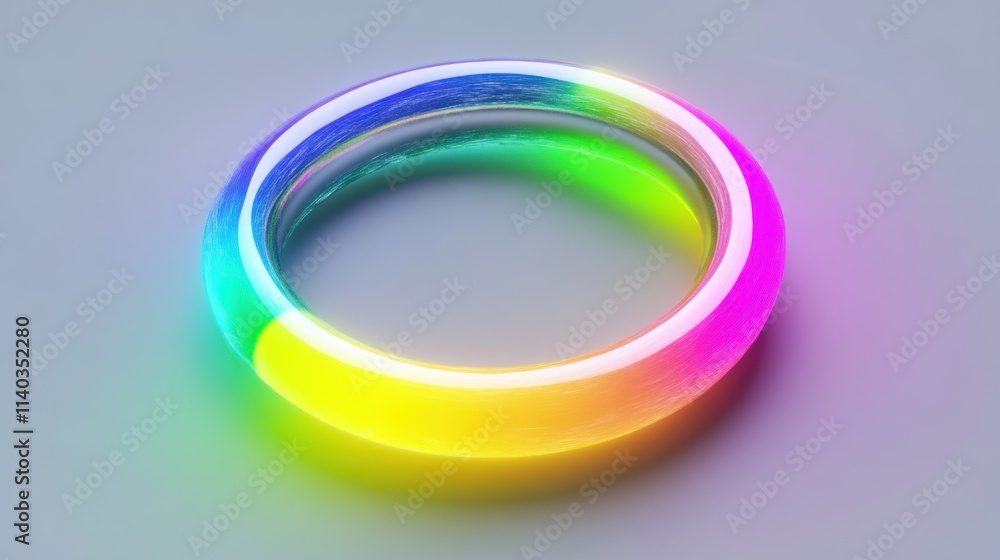 Colorful, translucent ring with vibrant spectrum hues. Colorful, translucent ring with vibrant spectrum hues.