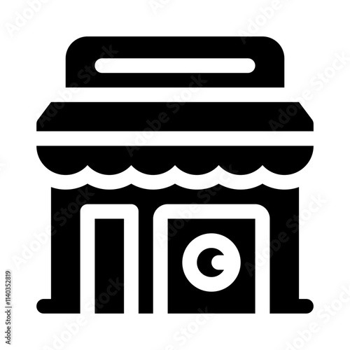 electronics store glyph icon
