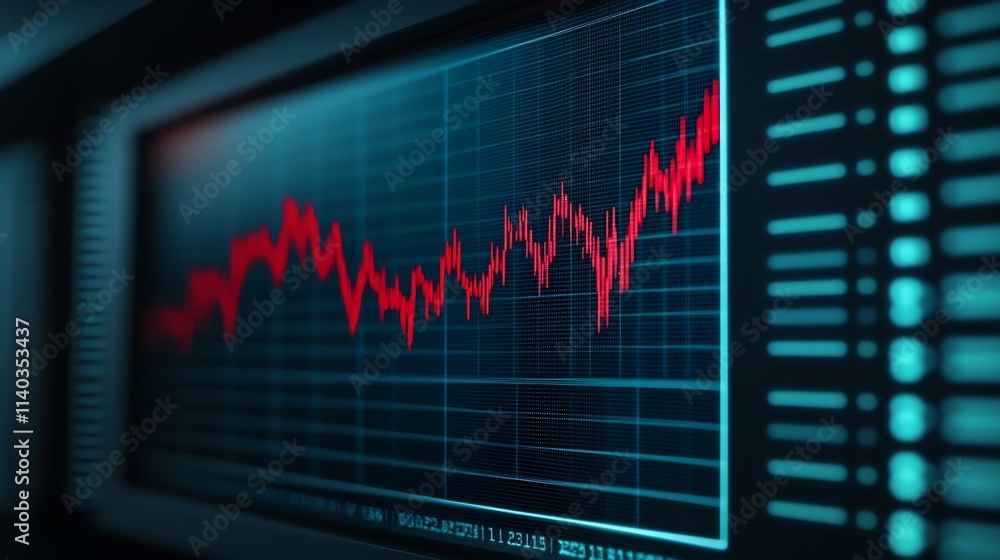 Captivating Market Data Visualization on Modern Digital Display Captivating Market Data Visualization on Modern Digital Display