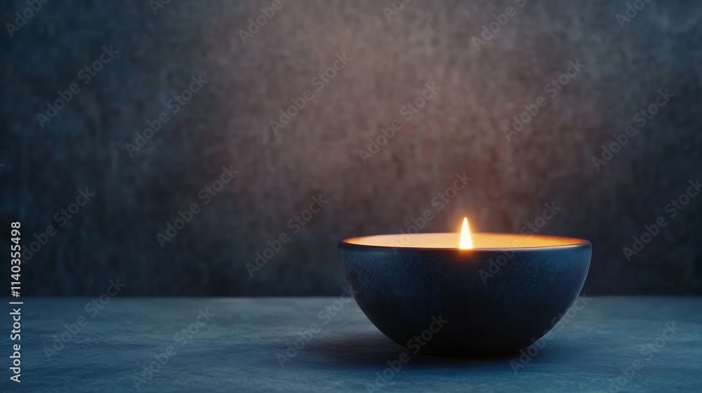 Serene Candlelight Against Dark Background Representing Meditation and Inner Peace Serene Candlelight Against Dark Background Representing Meditation and Inner Peace
