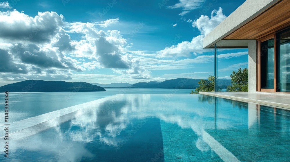 Fototapeta premium A luxurious mansion facing the islands