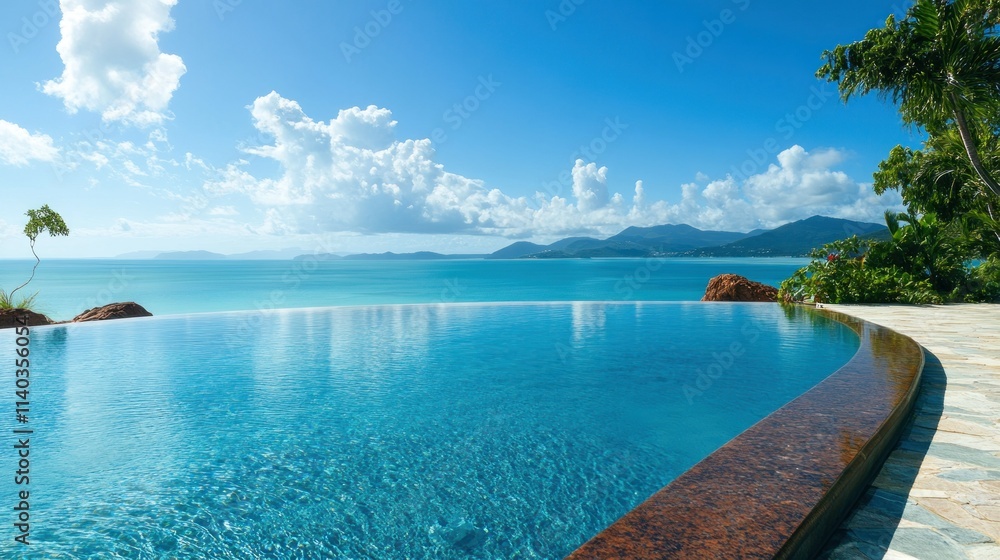Obraz premium A luxurious mansion facing the islands