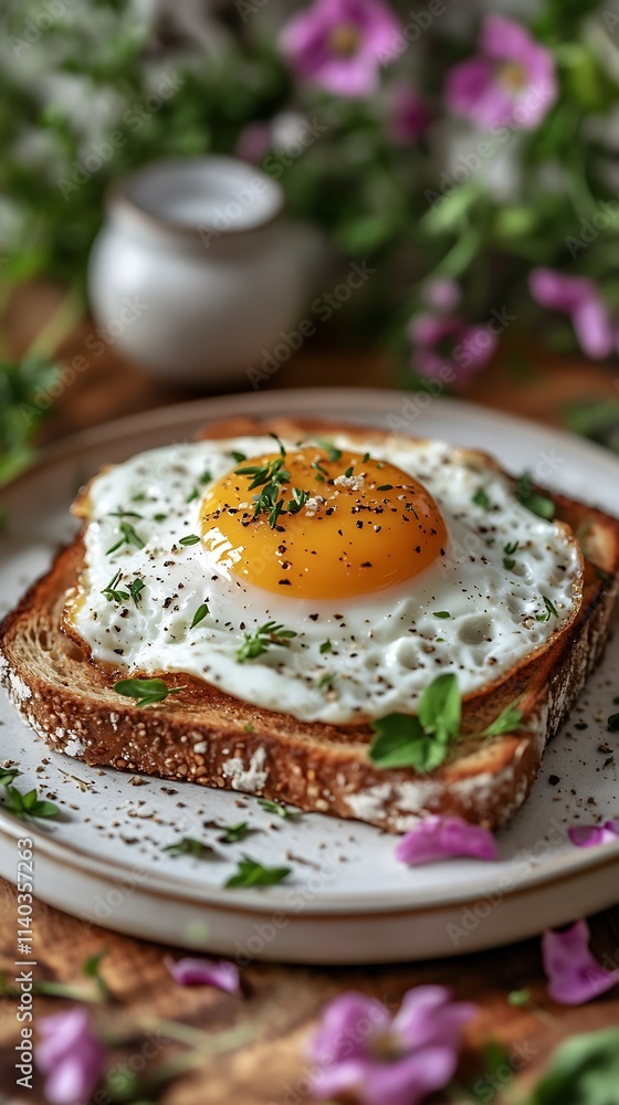 A Plate of Crispy Fried Egg with Golden Edges and Perfect Texture A Plate of Crispy Fried Egg with Golden Edges and Perfect Texture