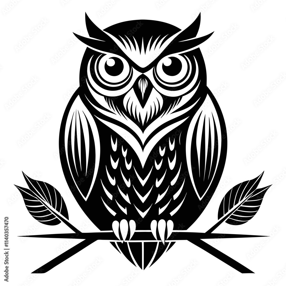 Fototapeta premium Burrowing Owl Aruba silhouette