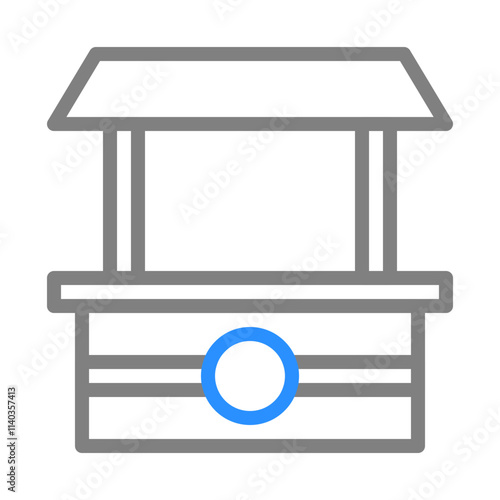 Market stall icon. Concept of local business, trade, and retail.