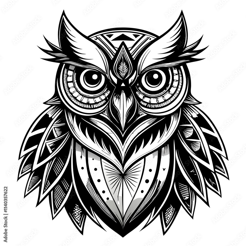 Obraz premium Burrowing Owl Aruba silhouette