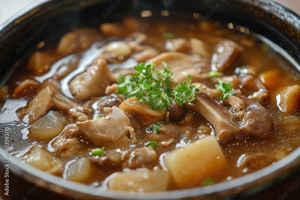 Stew with mushroom and tea tree ribs Stew with mushroom and tea tree ribs