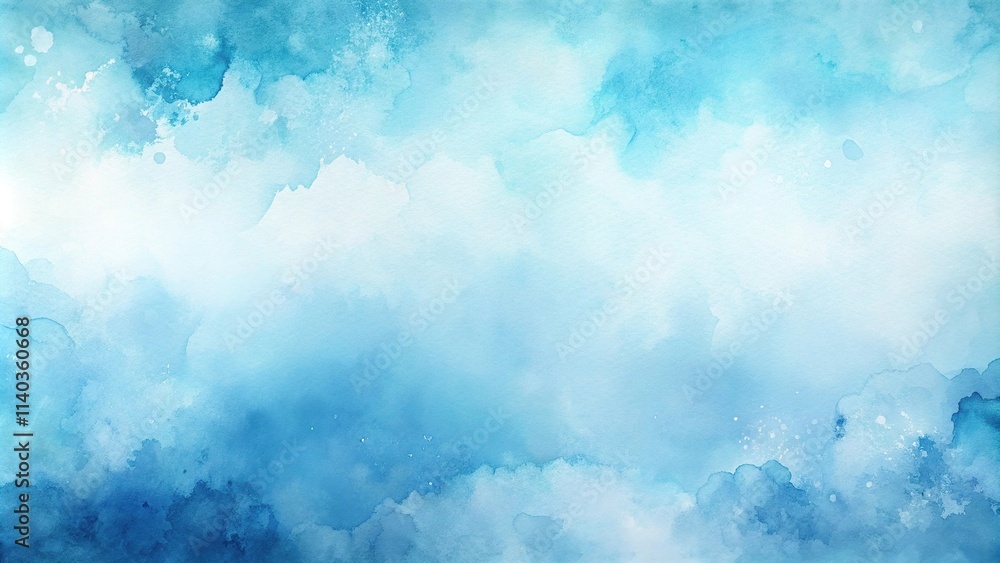 Fototapeta premium soft blue watercolor abstract background aerial view