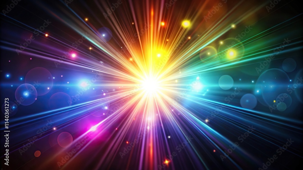 Fototapeta premium soft colorful light flares against black background