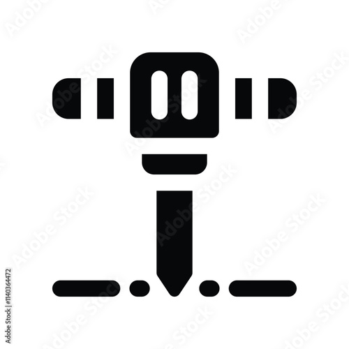 jackhammer icon. vector glyph icon for your website, mobile, presentation, and logo design.