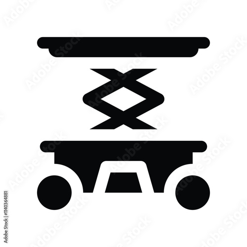 scissor lift icon. vector glyph icon for your website, mobile, presentation, and logo design.