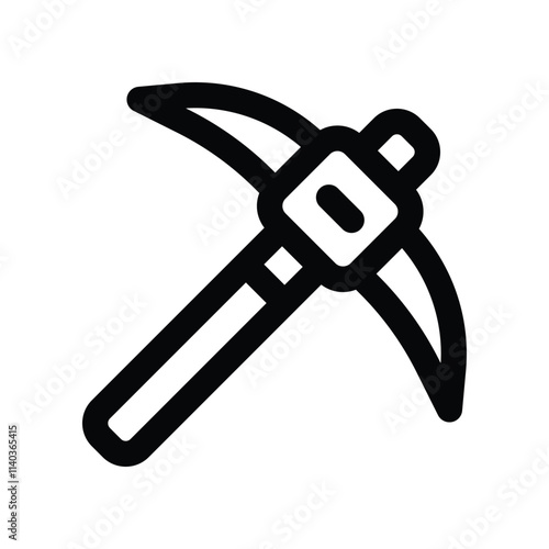 pickaxe icon. vector line icon for your website, mobile, presentation, and logo design.