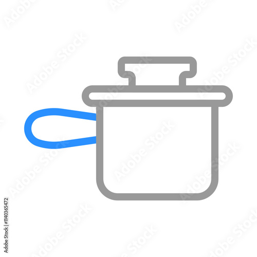 Cooking pot icon. Concept of cooking, kitchen, and food preparation.