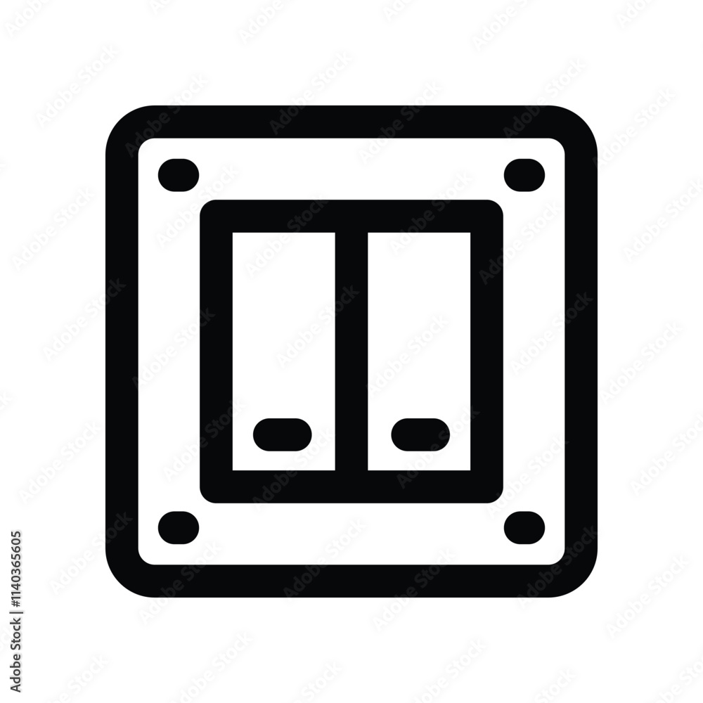 light switch icon. vector line icon for your website, mobile, presentation, and logo design. light switch icon. vector line icon for your website, mobile, presentation, and logo design.