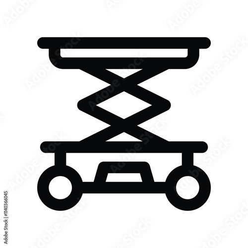 scissor lift icon. vector line icon for your website, mobile, presentation, and logo design.