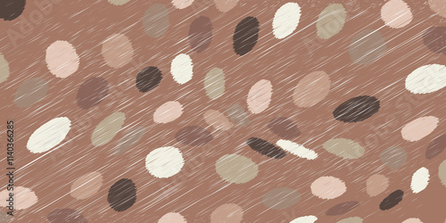 Minimal Seamless Pattern with Organic Shapes in Neutral Tones photo