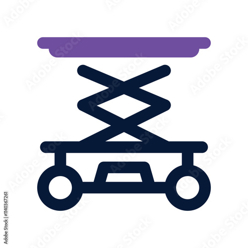 scissor lift icon. vector dual tone icon for your website, mobile, presentation, and logo design.