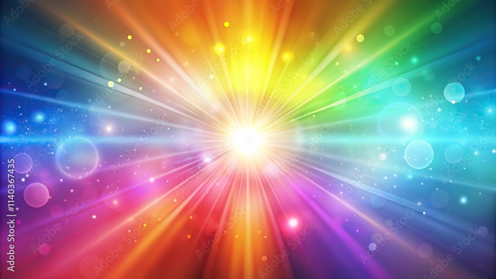 Fototapeta premium Soft rainbow light flares background with minimalist design