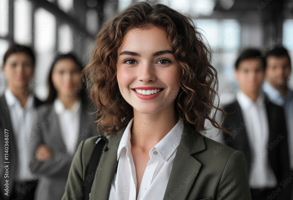 portrait of a smiling professional businesswoman,Confident Businesswoman, blurred Group of business people on background with businessman leader on foreground, Generative AI,best candidate concept portrait of a smiling professional businesswoman,Confident Businesswoman, blurred Group of business people on background with businessman leader on foreground, Generative AI,best candidate concept