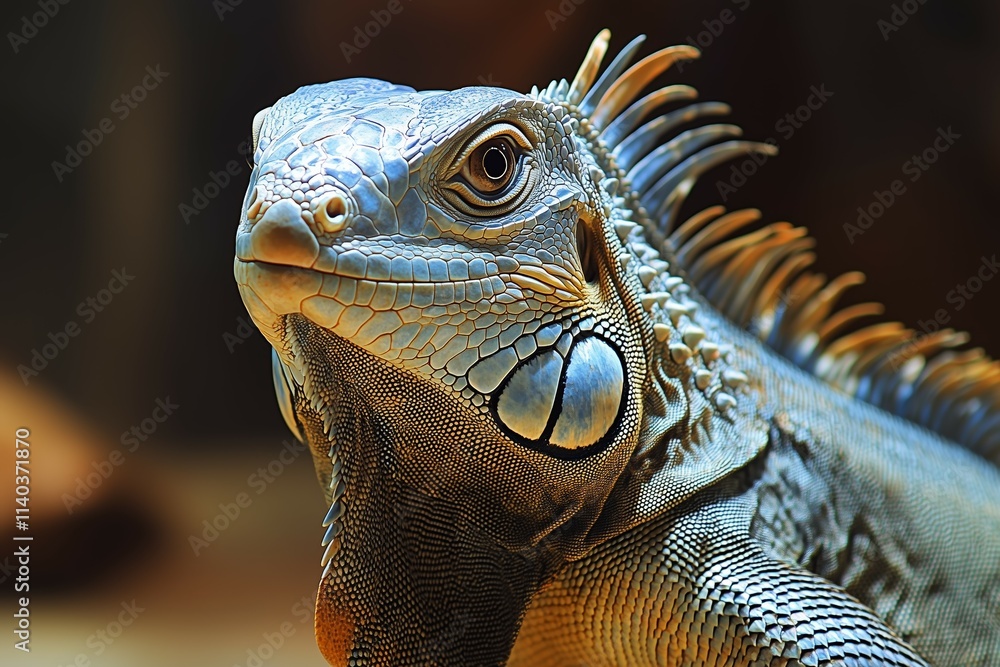 Obraz premium Textured Elegance, Iguana