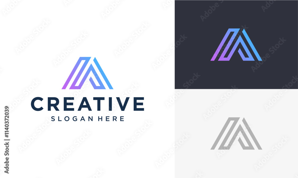 initial a vector logo initial a vector logo
