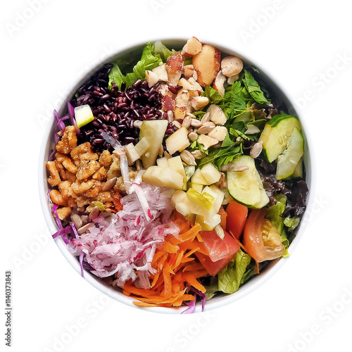 Bowl de Salada Isolado PNG  photo