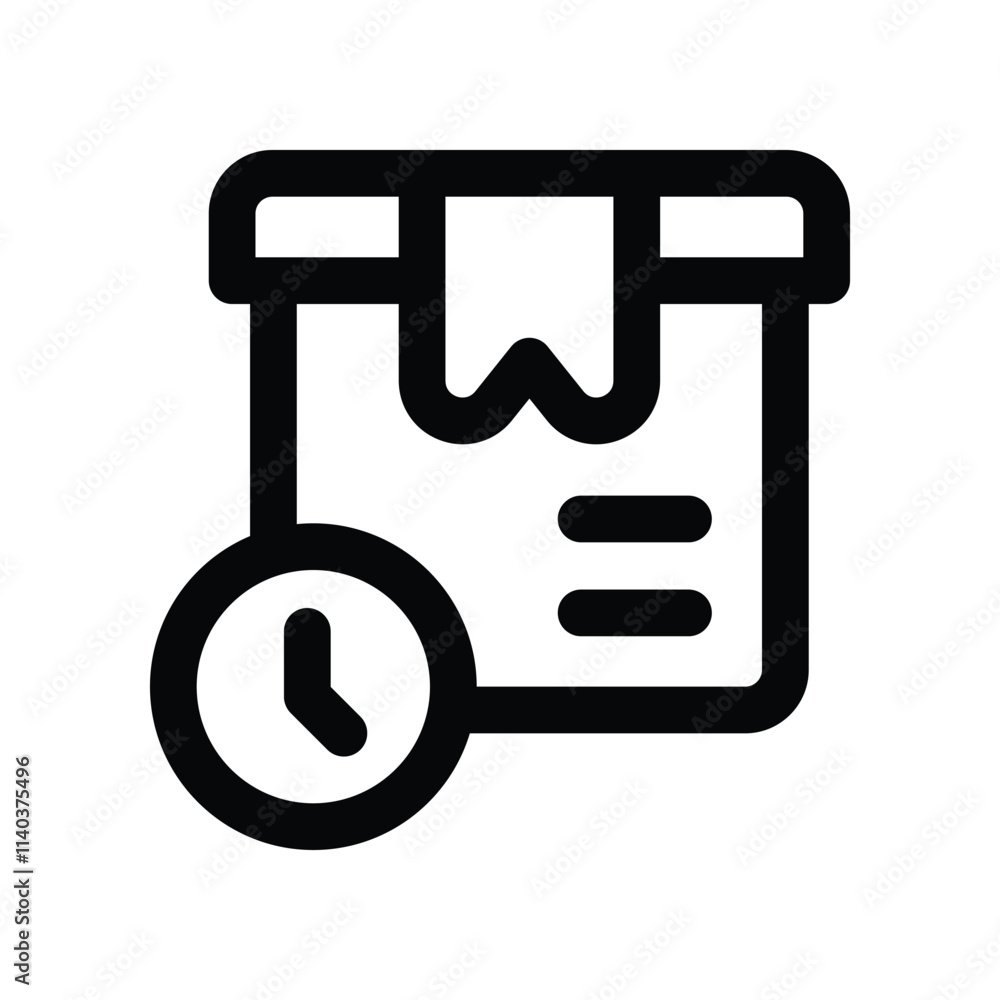 delivery time icon. vector line icon for your website, mobile, presentation, and logo design. delivery time icon. vector line icon for your website, mobile, presentation, and logo design.