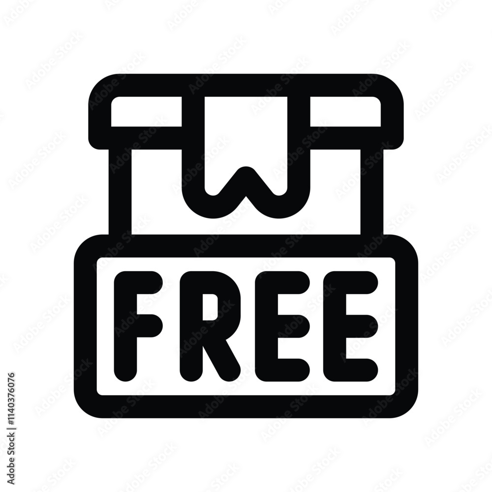 free delivery icon. vector line icon for your website, mobile, presentation, and logo design. free delivery icon. vector line icon for your website, mobile, presentation, and logo design.