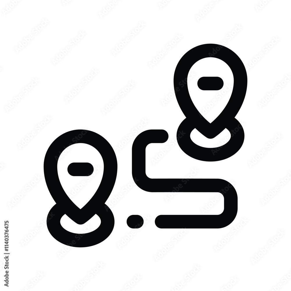 route icon. vector line icon for your website, mobile, presentation, and logo design. route icon. vector line icon for your website, mobile, presentation, and logo design.