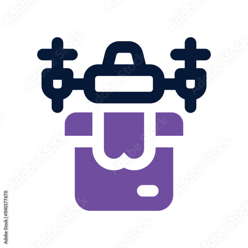 drone delivery icon. vector dual tone icon for your website, mobile, presentation, and logo design.