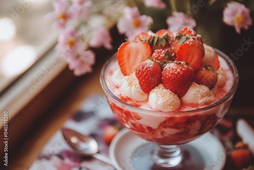 The strawberry bingsu is extremely tasty