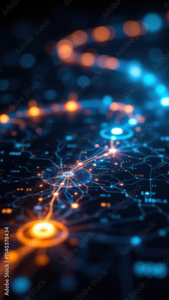 A digital representation of a complex network or infrastructure, possibly representing cloud computing, DevOps, Kubernetes, or Docker orchestration. A digital representation of a complex network or infrastructure, possibly representing cloud computing, DevOps, Kubernetes, or Docker orchestration.