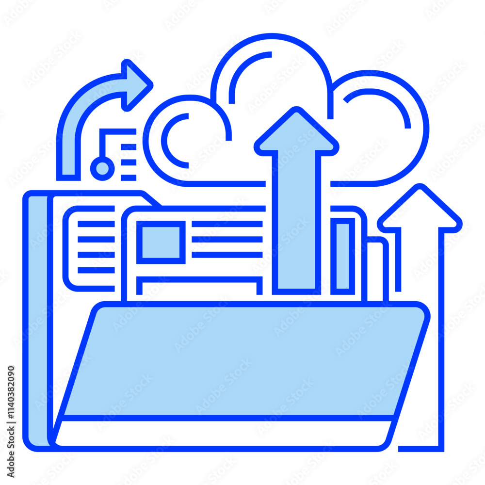 Backup Cloud Line Icon. linear style sign for mobile concept and web design. Outline vector icon. Backup Cloud Line Icon. linear style sign for mobile concept and web design. Outline vector icon.