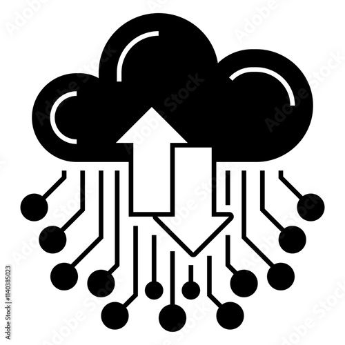 Cloud Failover Line Icon. linear style sign for mobile concept and web design. Outline vector icon.
