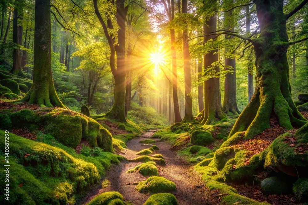 Obraz premium Enchanted Forest Photography: Candid Shots of Magical Woodland Scenery
