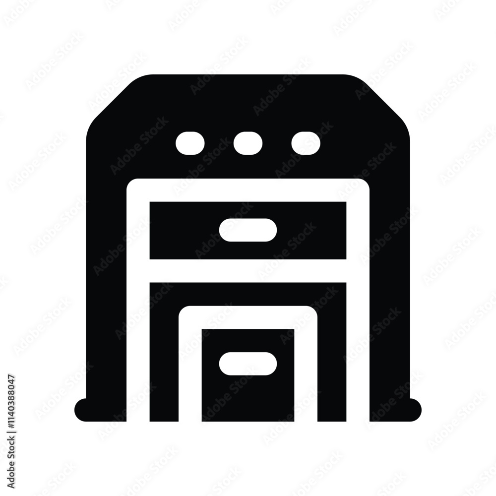 warehouse icon. vector glyph icon for your website, mobile, presentation, and logo design. warehouse icon. vector glyph icon for your website, mobile, presentation, and logo design.