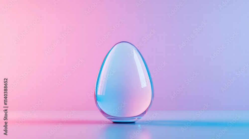 Elegant glass droplet on a gradient backdrop Elegant glass droplet on a gradient backdrop