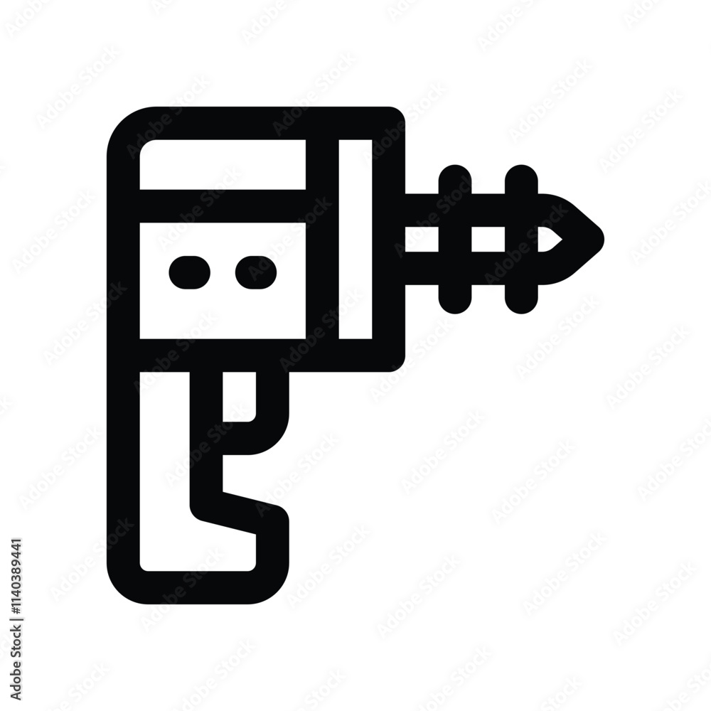 drill icon. vector line icon for your website, mobile, presentation, and logo design. drill icon. vector line icon for your website, mobile, presentation, and logo design.