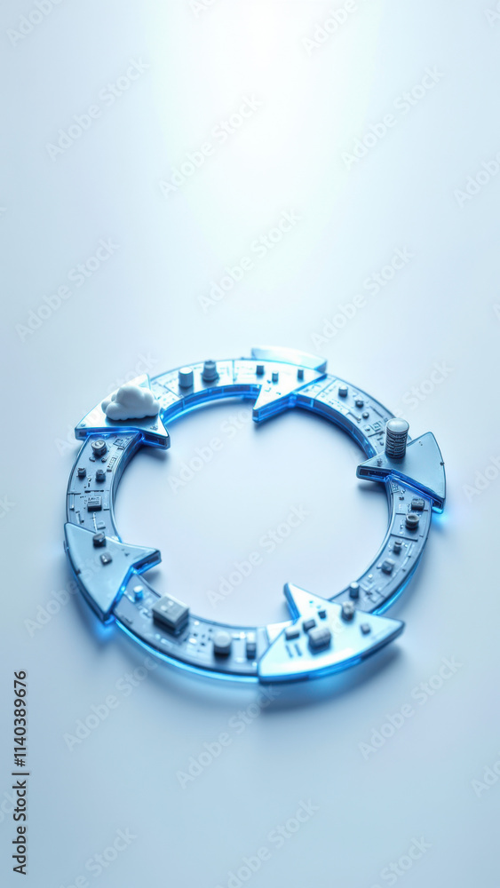 Kubernetes cluster model with white background Kubernetes cluster model with white background