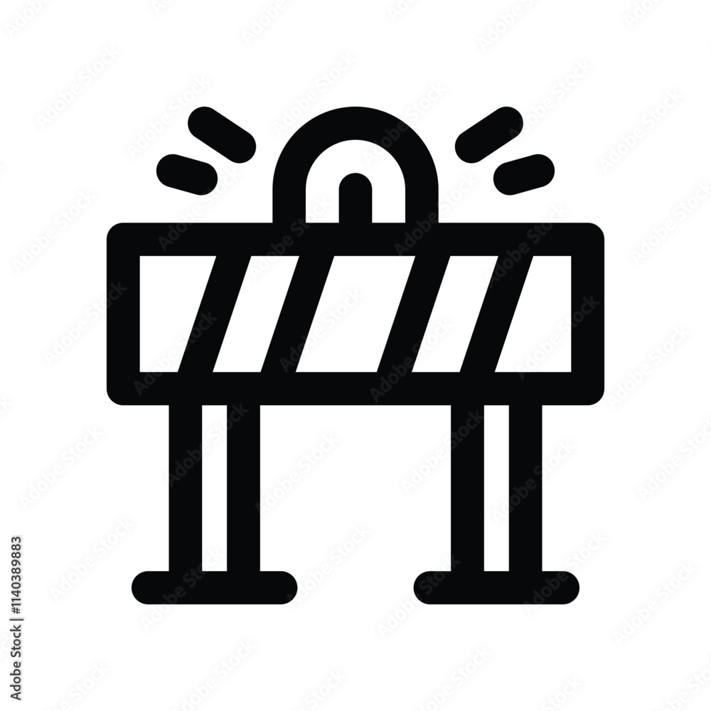 traffic barrier icon. vector line icon for your website, mobile, presentation, and logo design. traffic barrier icon. vector line icon for your website, mobile, presentation, and logo design.