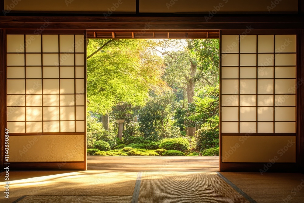 Traditional Japanese divider door window Traditional Japanese divider door window