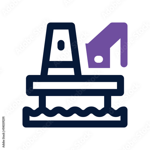 oil mining icon. vector dual tone icon for your website, mobile, presentation, and logo design.