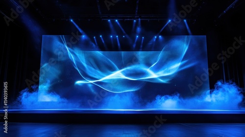 Wallpaper Mural Spectacular Blue Light Show on Stage Torontodigital.ca