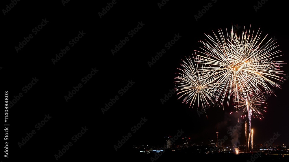 text Happy new Year Silvester New Year%27s Eve Party background banner panorama long- fireworks firework pyrotechnics on black night texture text Happy new Year Silvester New Year%27s Eve Party background banner panorama long- fireworks firework pyrotechnics on black night texture