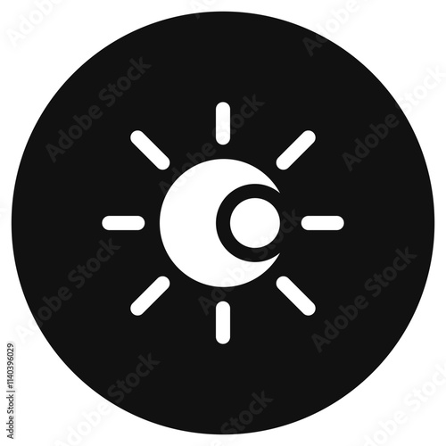 Editable vector sun and moon icon. Part of a big icon set family. Perfect for web and app interfaces, presentations, infographics, etc