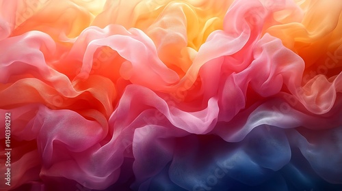 Abstract Draped Fabric in Warm Hues and Cool Undertones photo