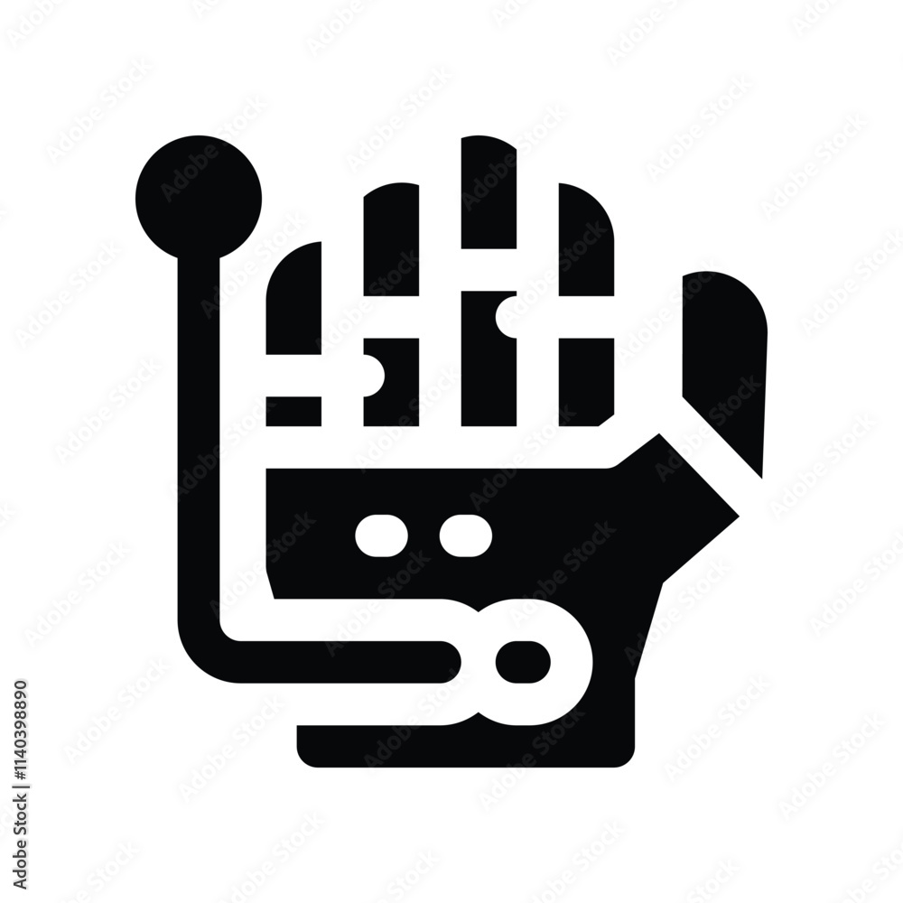 robotic hand icon. vector glyph icon for your website, mobile, presentation, and logo design. robotic hand icon. vector glyph icon for your website, mobile, presentation, and logo design.