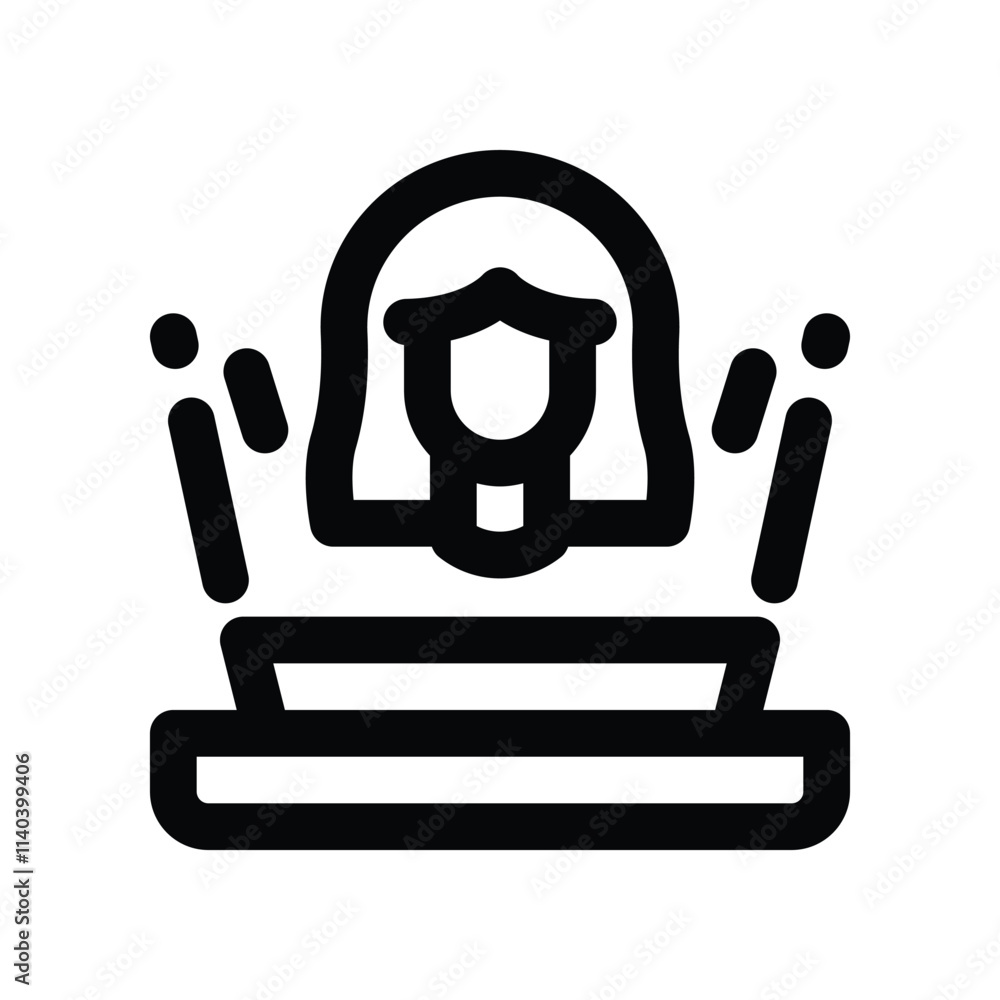 hologram icon. vector line icon for your website, mobile, presentation, and logo design. hologram icon. vector line icon for your website, mobile, presentation, and logo design.